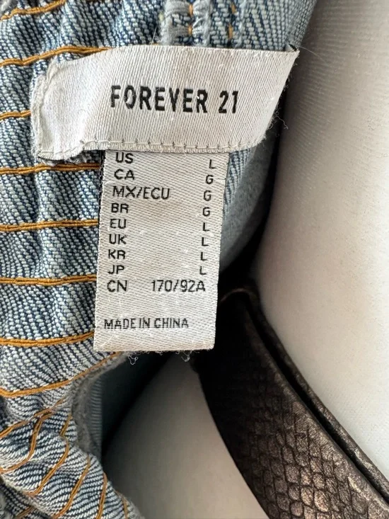 Forever 21 Y2K Denim bustier Mini Dress tiered skirt - Picture 7 of 9